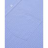 imageJVER Dress Shirts for Men Cotton Long Sleeve Button Down Shirt Business Casual Classic Plaid Tops with PocketDark Blue Gingham
