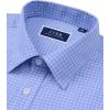 imageJVER Dress Shirts for Men Cotton Long Sleeve Button Down Shirt Business Casual Classic Plaid Tops with PocketDark Blue Gingham