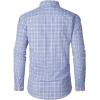 imageJVER Dress Shirts for Men Cotton Long Sleeve Button Down Shirt Business Casual Classic Plaid Tops with PocketGrey Gingham
