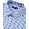 imageJVER Dress Shirts for Men Cotton Long Sleeve Button Down Shirt Business Casual Classic Plaid Tops with PocketLight Blue Plaid
