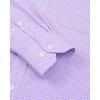 imageJVER Dress Shirts for Men Cotton Long Sleeve Button Down Shirt Business Casual Classic Plaid Tops with PocketPurple Gingham
