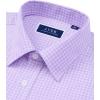 imageJVER Dress Shirts for Men Cotton Long Sleeve Button Down Shirt Business Casual Classic Plaid Tops with PocketPurple Gingham