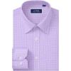 imageJVER Dress Shirts for Men Cotton Long Sleeve Button Down Shirt Business Casual Classic Plaid Tops with PocketPurple Gingham