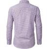 imageJVER Dress Shirts for Men Cotton Long Sleeve Button Down Shirt Business Casual Classic Plaid Tops with PocketRed Blue Plaid