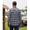 imageJVER Long Sleeve Shirts for Men Cotton Plaid Button Down Shirt Business Casual Work Top with PocketBlack