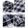 imageJVER Long Sleeve Shirts for Men Cotton Plaid Button Down Shirt Business Casual Work Top with PocketBlack