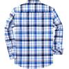 imageJVER Long Sleeve Shirts for Men Cotton Plaid Button Down Shirt Business Casual Work Top with PocketBlue