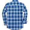 imageJVER Long Sleeve Shirts for Men Cotton Plaid Button Down Shirt Business Casual Work Top with PocketDark Blue