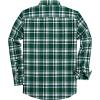 imageJVER Long Sleeve Shirts for Men Cotton Plaid Button Down Shirt Business Casual Work Top with PocketGreen