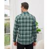 imageJVER Long Sleeve Shirts for Men Cotton Plaid Button Down Shirt Business Casual Work Top with PocketGreen