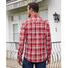 imageJVER Long Sleeve Shirts for Men Cotton Plaid Button Down Shirt Business Casual Work Top with PocketRed