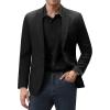 imageJVER Mens Casual Blazer Sport Coat One Button Business Stylish Suit JacketBlack