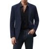 imageJVER Mens Casual Blazer Sport Coat One Button Business Stylish Suit JacketNavy Blue