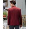 imageJVER Mens Casual Blazer Sport Coat One Button Business Stylish Suit JacketWine Red
