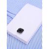 imageJVER Mens French Cuff Dress Shirts Regular Fit Striped Long Sleeve Spread Collar Metal Cufflink