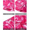 imageJVER Mens Hawaiian Shirts Casual Button Down Short Sleeve Shirts Set Printed Shorts Beach Tropical Hawaii SuitsApinkflamingo