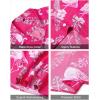 imageJVER Mens Hawaiian Shirts Casual Button Down Short Sleeve Shirts Set Printed Shorts Beach Tropical Hawaii SuitsApinkflamingo
