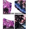 imageJVER Mens Hawaiian Shirts Casual Button Down Short Sleeve Shirts Set Printed Shorts Beach Tropical Hawaii SuitsCoconut Treepink Purple