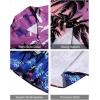 imageJVER Mens Hawaiian Shirts Casual Button Down Short Sleeve Shirts Set Printed Shorts Beach Tropical Hawaii SuitsCoconut Treepink Purple