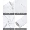 imageJVER Mens Linen Roll Up Long Sleeve Shirt Cotton Casual Beach Shirts Henley TShirt Band Collar Vacation Tops with PocketAwhite
