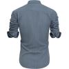 imageJVER Mens Printed Dress Shirts Casual Long Sleeve Stylish Button Down ShirtAgrey Blueprinted