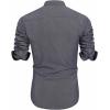imageJVER Mens Printed Dress Shirts Casual Long Sleeve Stylish Button Down ShirtGreywhiteprinted