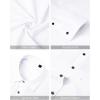 imageJVER Tuxedo Shirts for Men French Cuff Dress Shirt with Metal Cufflinks Formal Business Pleated Shirt for Prom Wedding PartyWhite