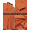 imageJVER Womens Button Down Shirt Long Sleeve Solid Dress Shirts Chiffon Work Office Blouse Fashion Formal Business Casual TopsOrange