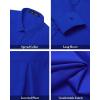 imageJVER Womens Button Down Shirt Long Sleeve Solid Dress Shirts Chiffon Work Office Blouse Fashion Formal Business Casual TopsRoyal Blue