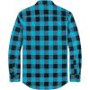 imageMens Plaid Flannel Shirt Long Sleeve Casual Button Down Shirts Regular Fit Cotton Office Work Tops with PocketsCyan Blue Black