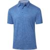 imageMens Golf Polo Shirts Quick Dry Moisture Wicking Performance Stretch Short Sleeve Shirt Athletic WrinkleFree Summer Tops