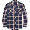 imageMens Plaid Flannel Shirt Long Sleeve Casual Button Down Shirts Regular Fit Cotton Office Work Tops with PocketsP Blue
