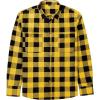 imageMens Plaid Flannel Shirt Long Sleeve Casual Button Down Shirts Regular Fit Cotton Office Work Tops with PocketsYellow Black