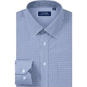 imageJVER Dress Shirts for Men Cotton Long Sleeve Button Down Shirt Business Casual Classic Plaid Tops with PocketBlue Plaid