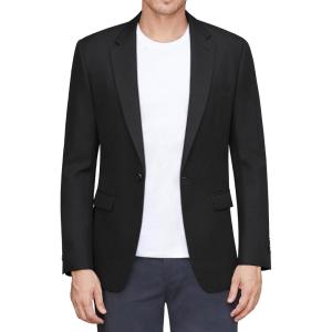 imageJVER Mens Casual Blazer Sport Coat One Button Business Stylish Suit JacketBlack