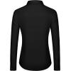 imageJVER Dress Shirts for Women Button Down Wrinkle Free Shirt Business Casual Long Sleeve Work Blouse with PocketBlack