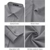 imageJVER Dress Shirts for Women Button Down Wrinkle Free Shirt Business Casual Long Sleeve Work Blouse with PocketGrey