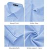 imageJVER Dress Shirts for Women Button Down Wrinkle Free Shirt Business Casual Long Sleeve Work Blouse with PocketLight Blue