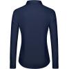 imageJVER Dress Shirts for Women Button Down Wrinkle Free Shirt Business Casual Long Sleeve Work Blouse with PocketNavy Blue