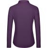 imageJVER Dress Shirts for Women Button Down Wrinkle Free Shirt Business Casual Long Sleeve Work Blouse with PocketPurple