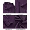 imageJVER Dress Shirts for Women Button Down Wrinkle Free Shirt Business Casual Long Sleeve Work Blouse with PocketPurple
