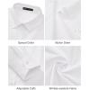 imageJVER Dress Shirts for Women Button Down Wrinkle Free Shirt Business Casual Long Sleeve Work Blouse with PocketWhite