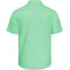 imageJVER Mens Cotton Linen Short Sleeve Shirts Casual Lightweight Button Down Shirts Vacation Beach Summer Tops with PocketBright Green