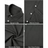 imageJVER Mens Cotton Linen Short Sleeve Shirts Casual Lightweight Button Down Shirts Vacation Beach Summer Tops with PocketCarbon Grey