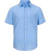 imageJVER Mens Cotton Linen Short Sleeve Shirts Casual Lightweight Button Down Shirts Vacation Beach Summer Tops with PocketLight Blue