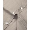 imageJVER Mens Linen Shirt Casual Lightweight Long Sleeve Solid Button Down Collar Shirts Beach Tops for Holiday WorkLight Khaki