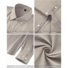imageJVER Mens Linen Shirt Casual Lightweight Long Sleeve Solid Button Down Collar Shirts Beach Tops for Holiday WorkLight Khaki