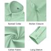 imageJVER Button Down Shirts for Women Stretch Collared Cotton Long Sleeve Dress Shirt Business Casual Blouse for WorkLight Green