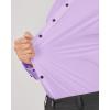 imageJVER Mens Dress Shirts Stretch Long Sleeve Formal Shirt Solid Business Casual Button Down Shirts for Wedding PromLavender Purple