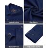 imageJVER Mens Dress Shirts Stretch Long Sleeve Formal Shirt Solid Business Casual Button Down Shirts for Wedding PromNavy Blue